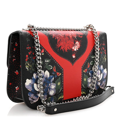 Alexander McQueen Calfskin Floral Medium Insignia Flap Multicolor 3 of 9