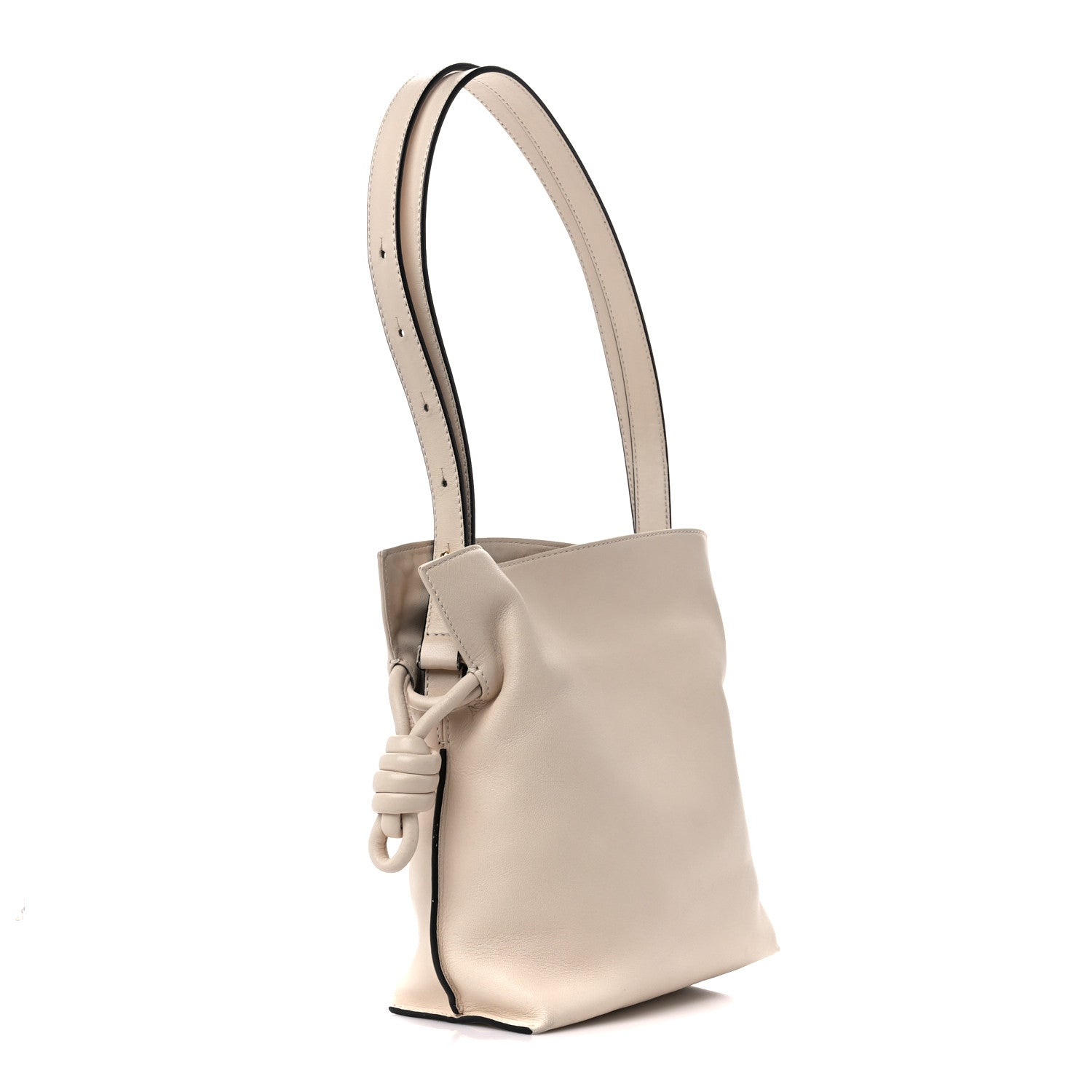 Loewe Calfskin Small Flamenco Knot Bag Ivory 3 of 13