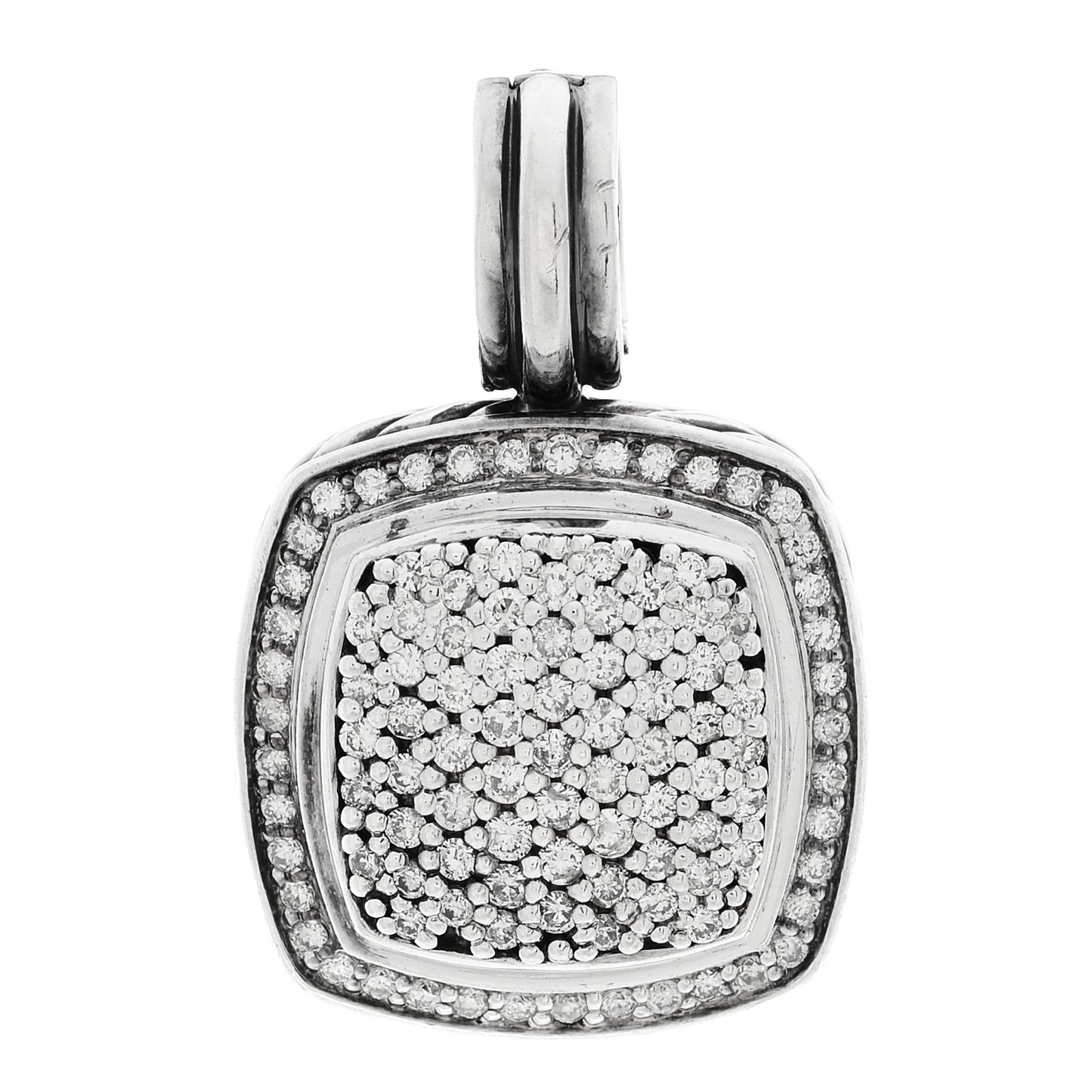 Sterling Silver Diamond 20mm Albion Enhancer Pendant