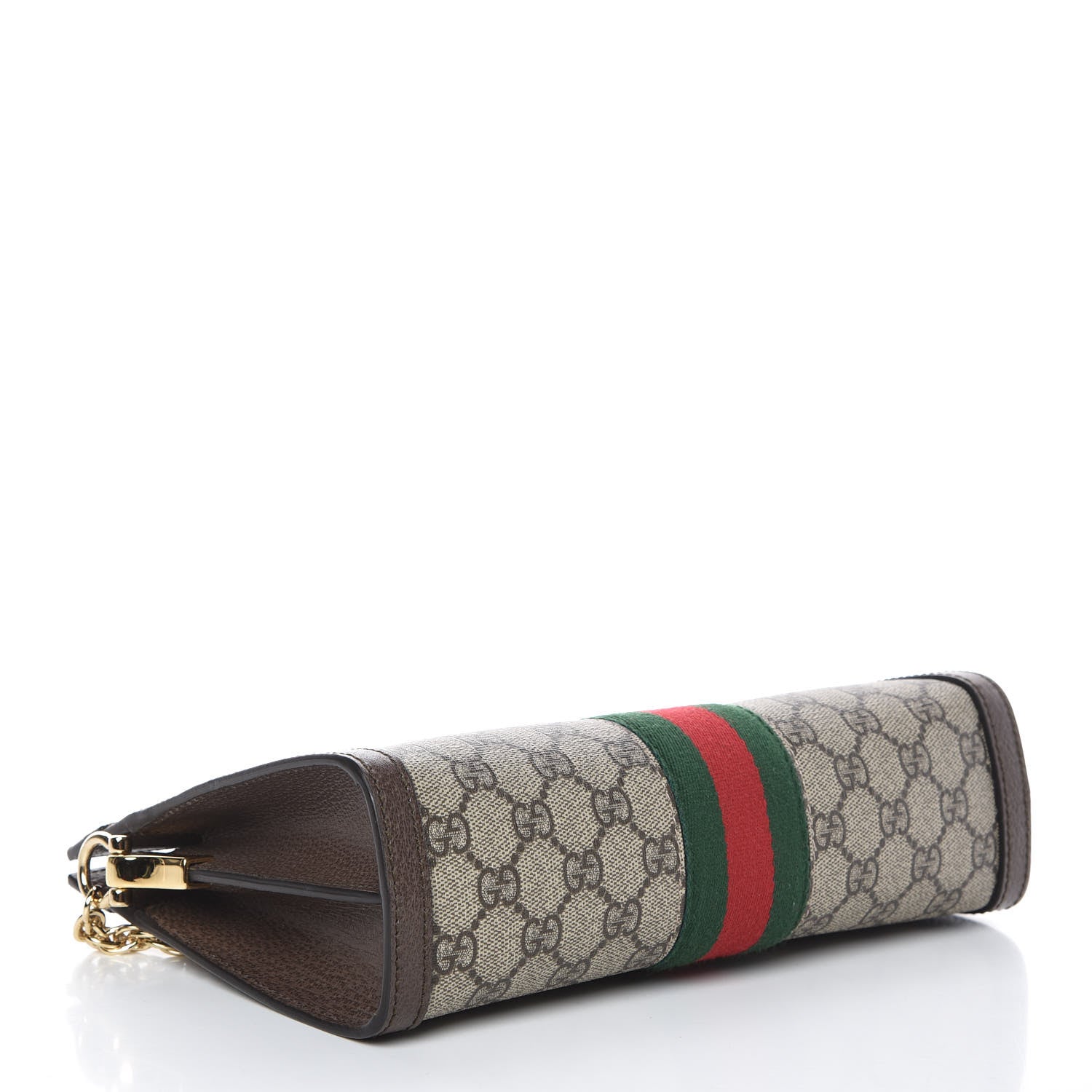 Gucci GG Supreme Monogram Web Small Ophidia Chain Shoulder Bag Brown 4 of 9