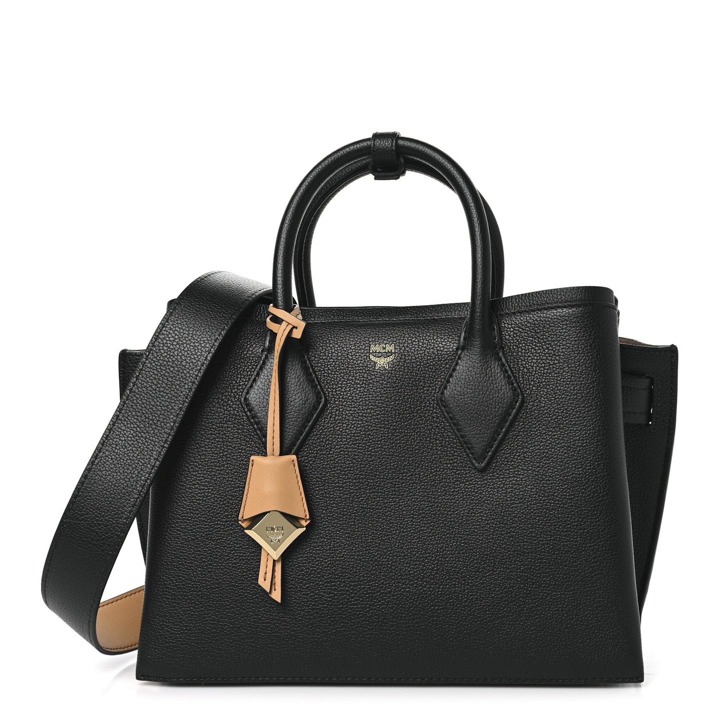 Grained Calfskin Park Avenue Medium Neo Milla Tote Black