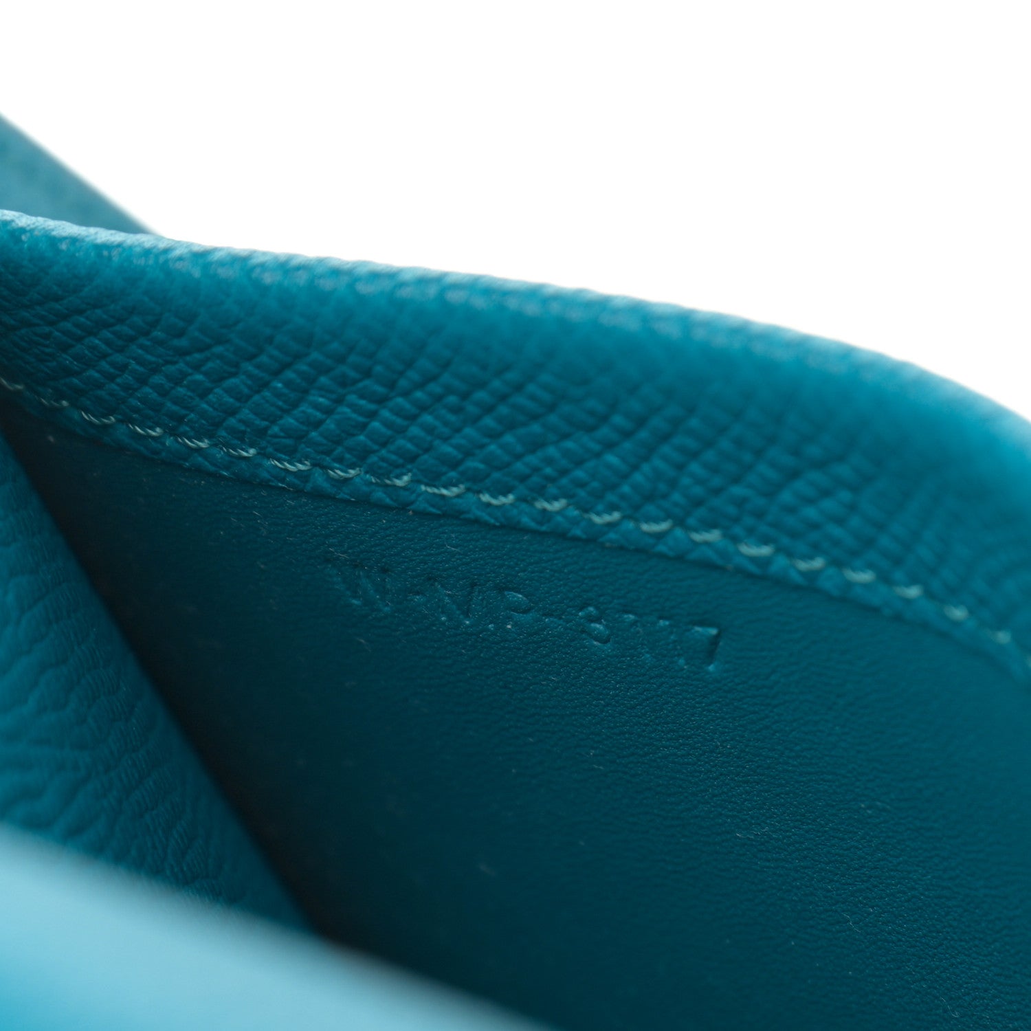 Celine Grained Calfskin Small Trotteur Teal Blue 7 of 11
