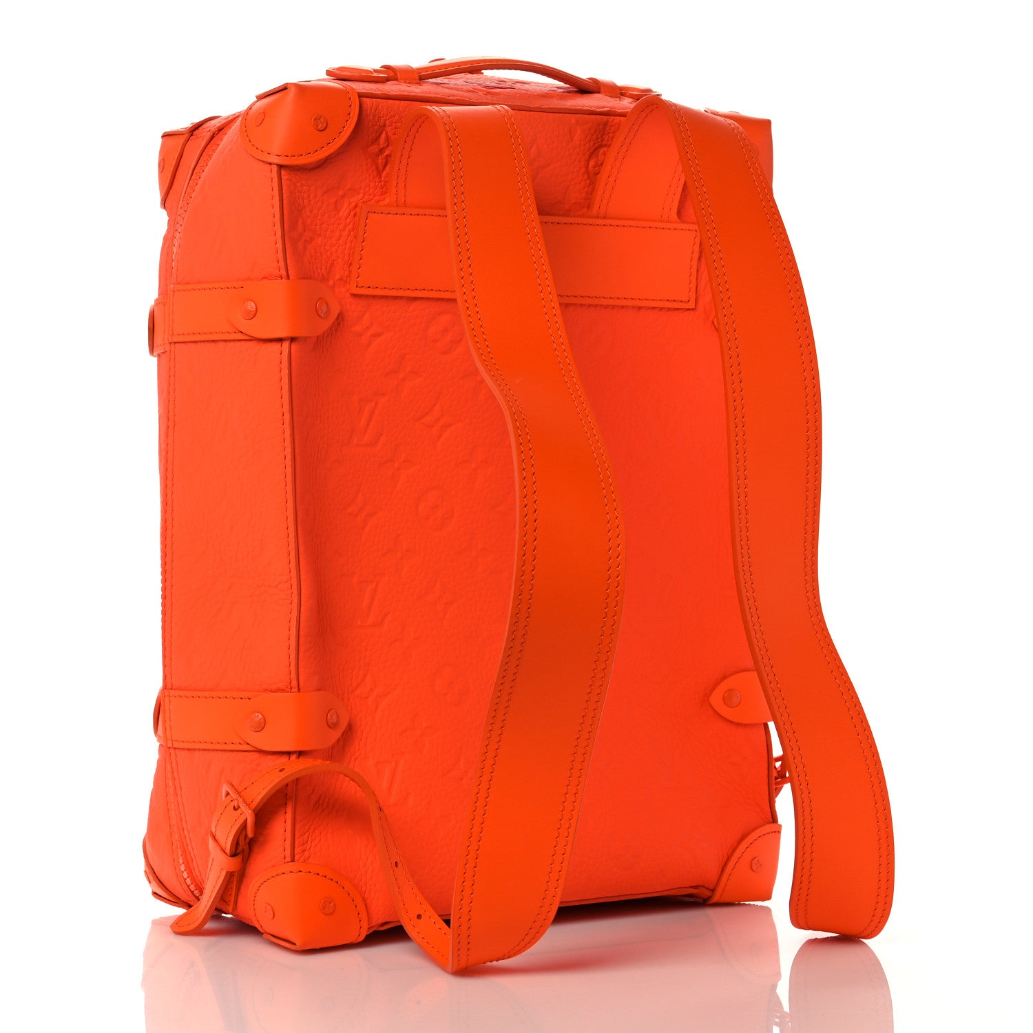 Louis Vuitton Taurillon Empreinte Soft Trunk Backpack PM Orange 3 of 11