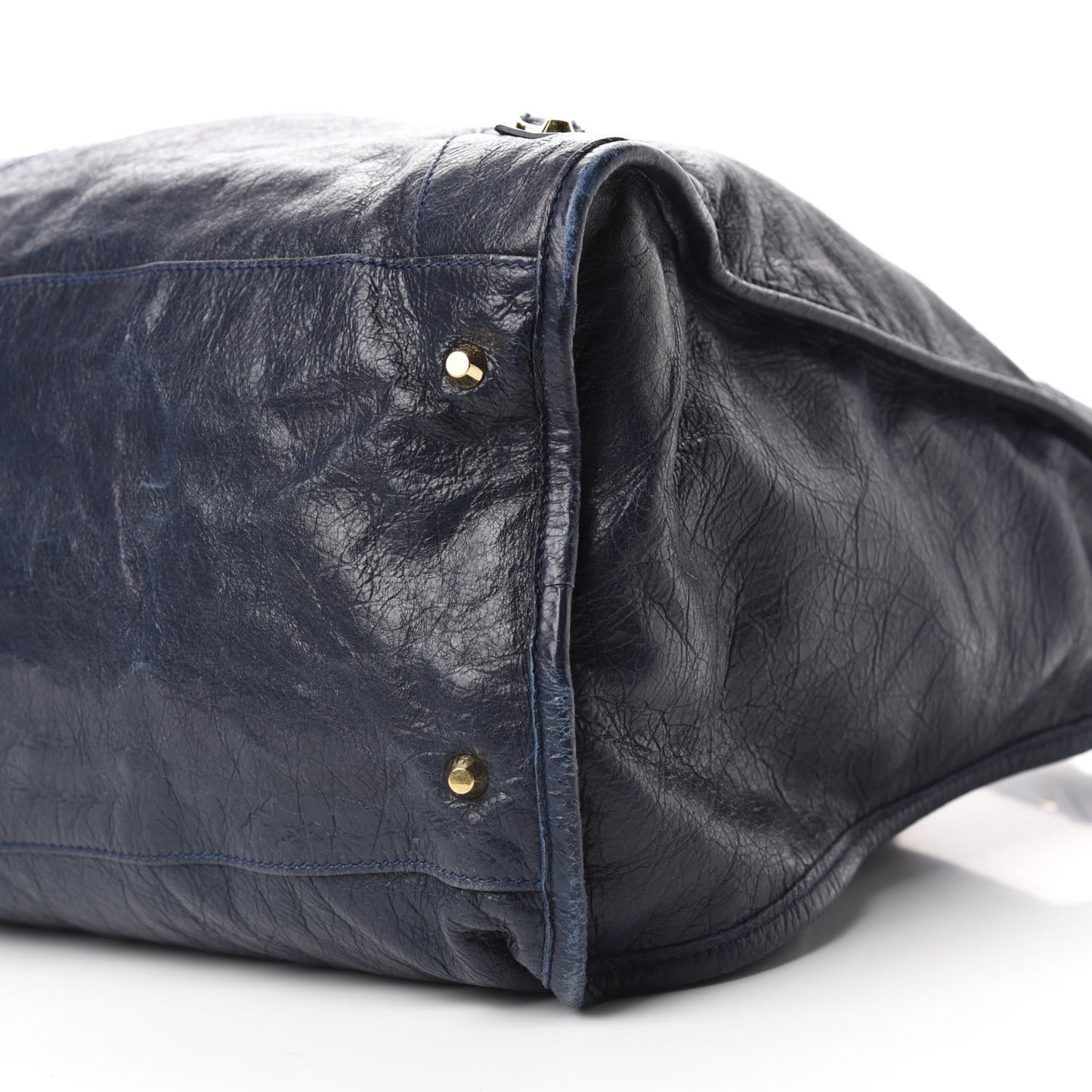 Agneau Classic Gold Hardware City XL Bleu Obscur