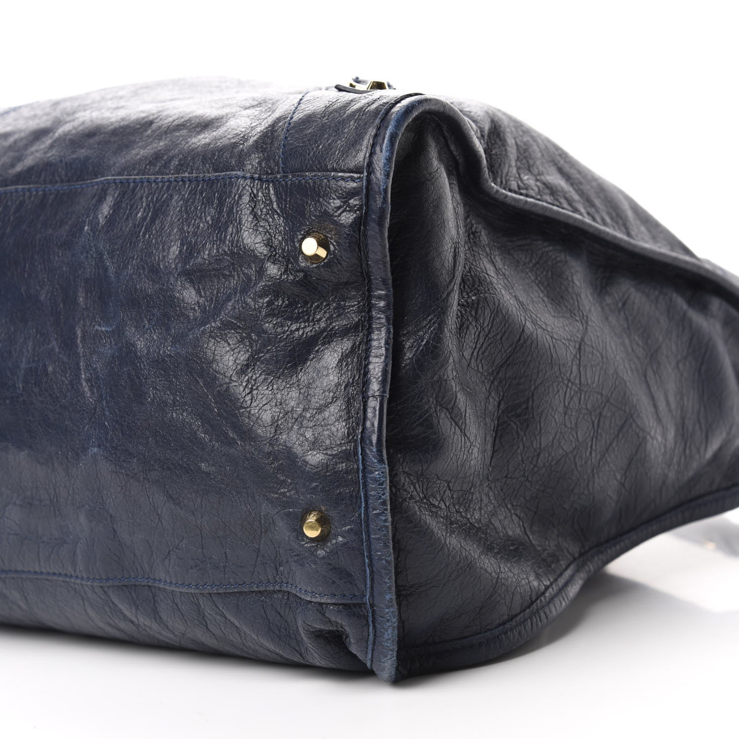 Balenciaga Agneau Classic Gold Hardware City XL Bleu Obscur 8 of 11