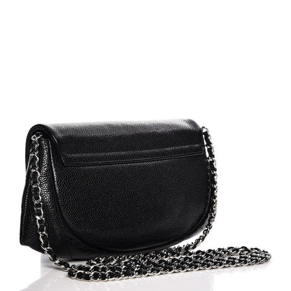 Chanel Caviar Half Moon Wallet On Chain WOC Black 3 of 9