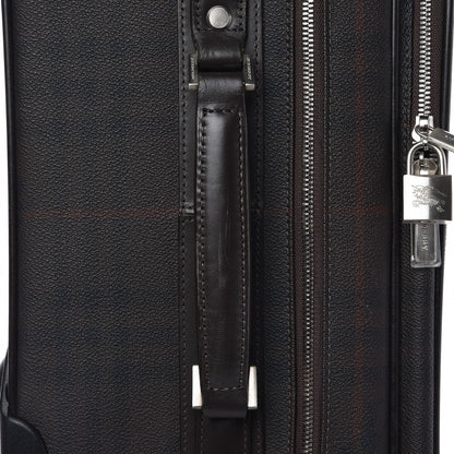 Burberry Smoked Haymarket Check Carry-On Suitcase Chocolate 10 of 13