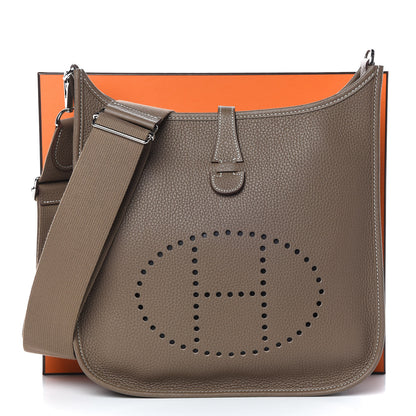 Hermes Taurillon Clemence Evelyne III PM Etoupe 10 of 10