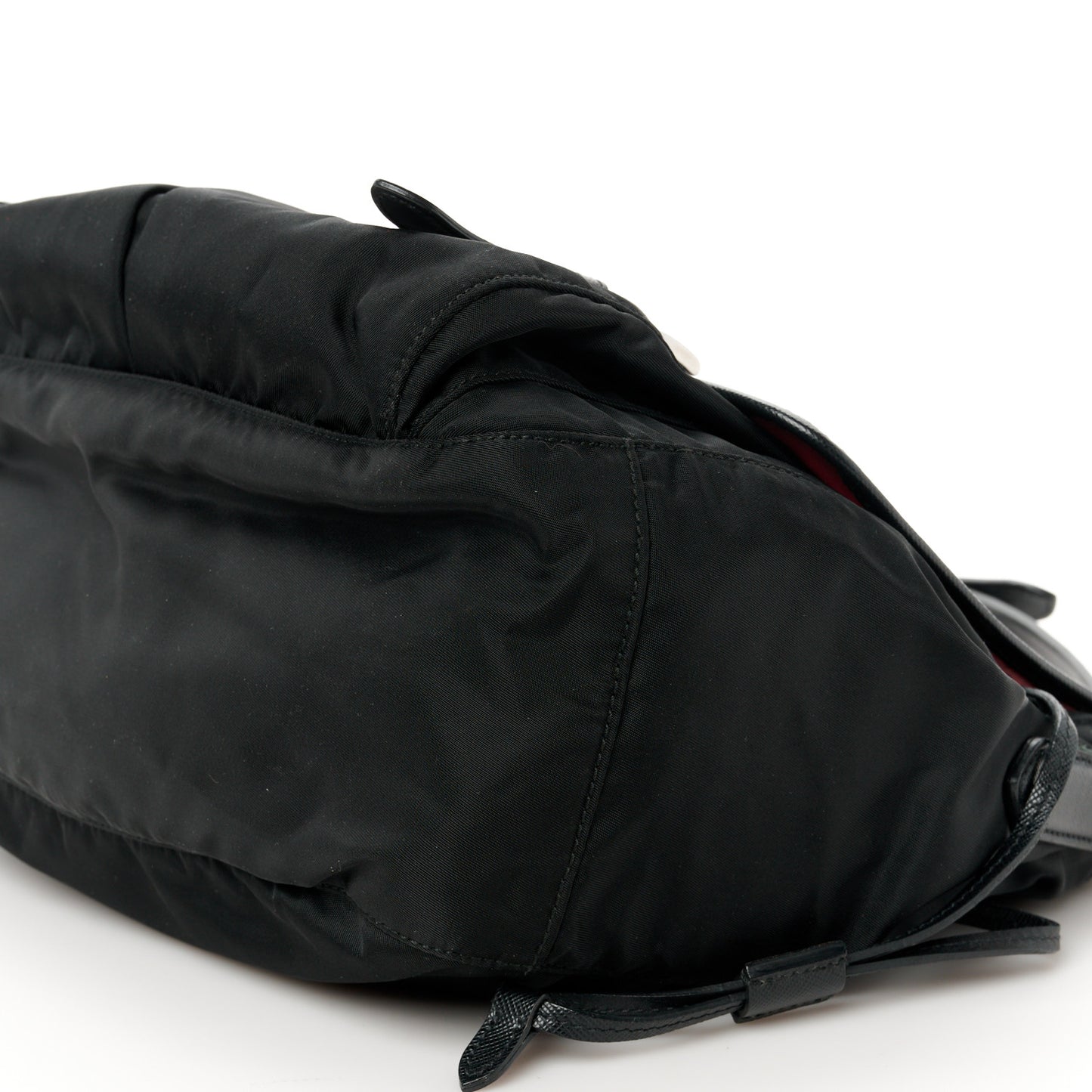 Nylon Vela Sport Saffiano Messenger Bag Black
