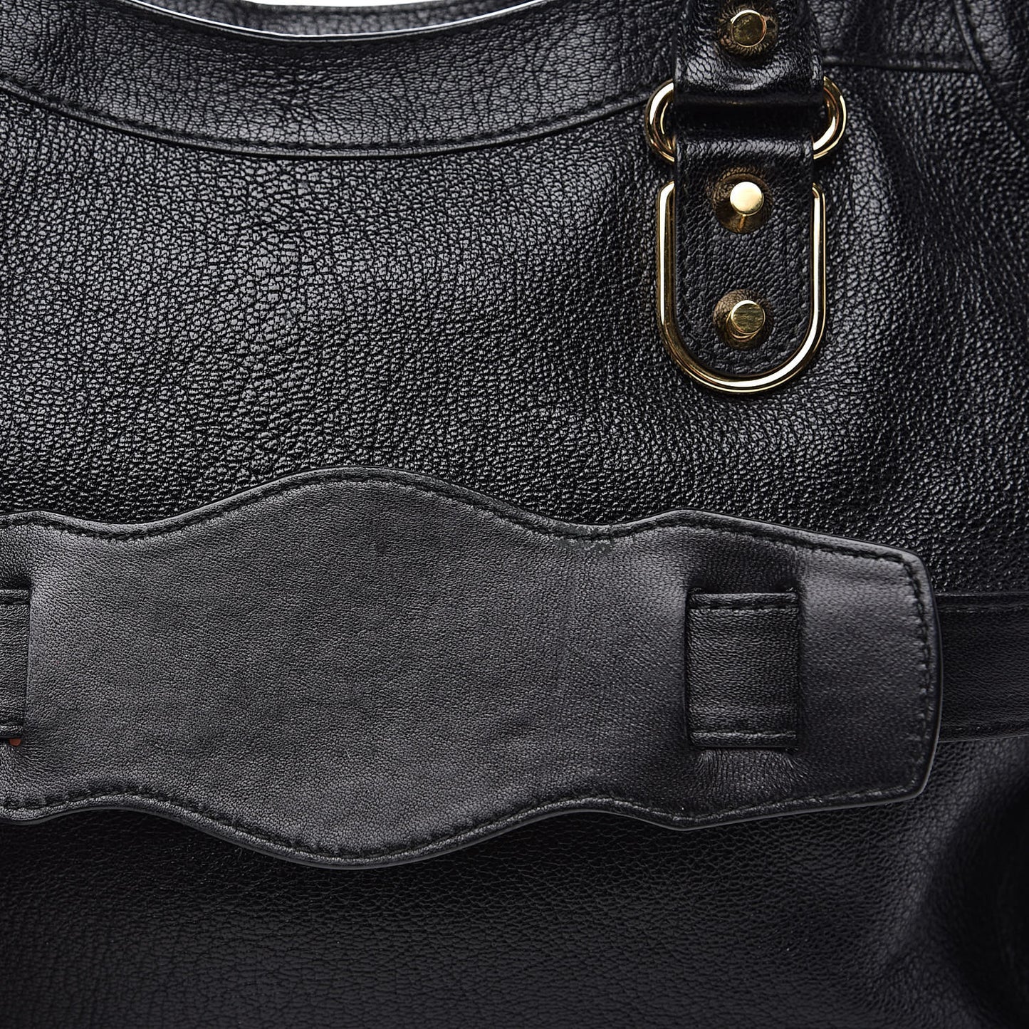 Chevre Gold Metallic Edge Hardware City Black