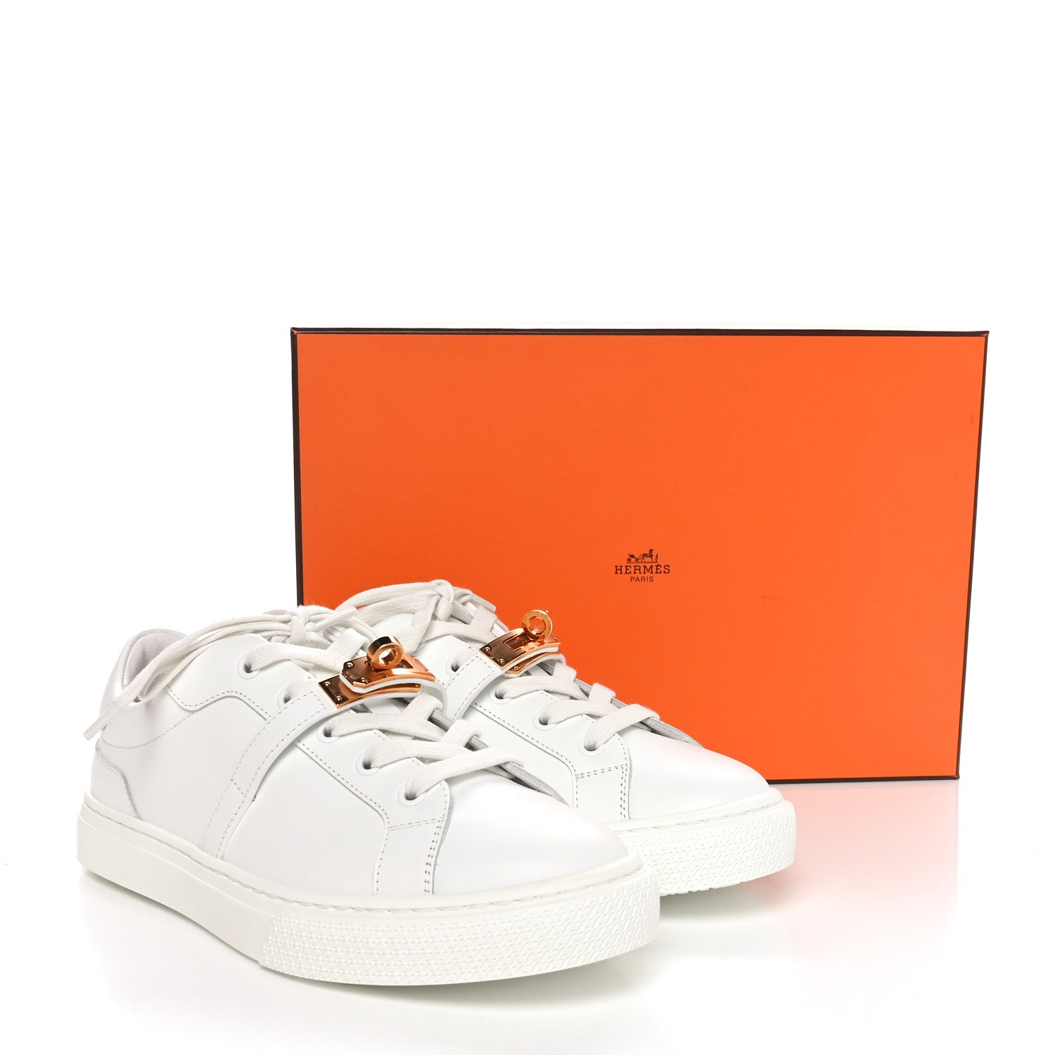 Hermes Calfskin Day Sneakers 37 White 9 of 9