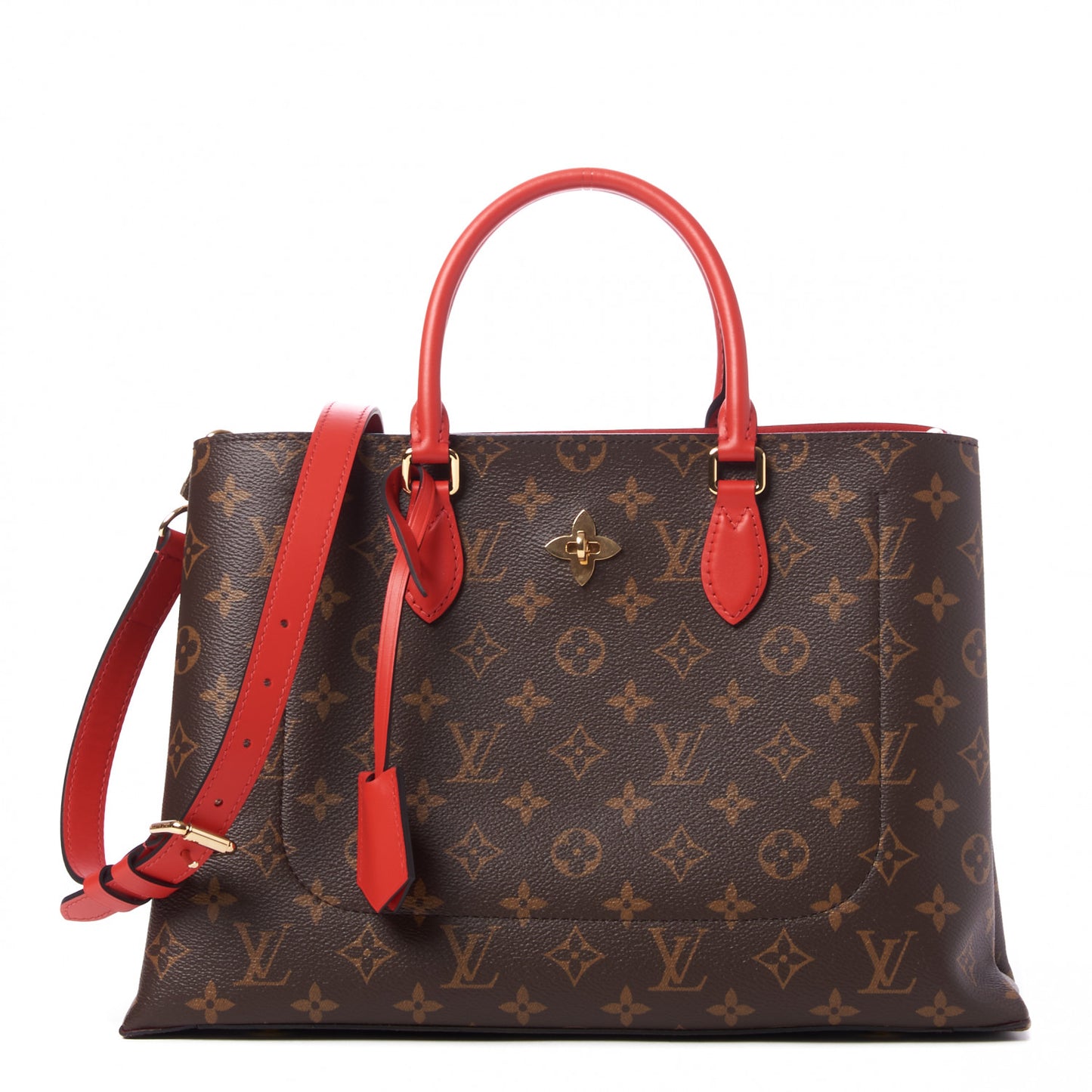 Monogram Flower Tote Coquelicot