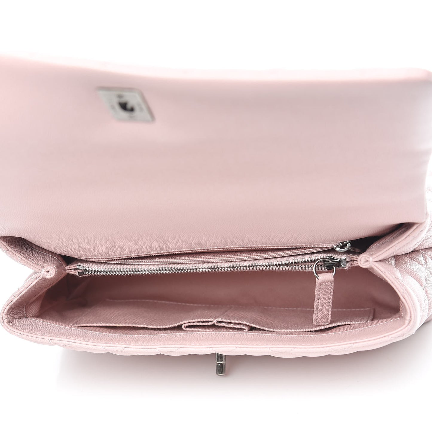 Caviar Quilted Small Coco Handle Flap Pink