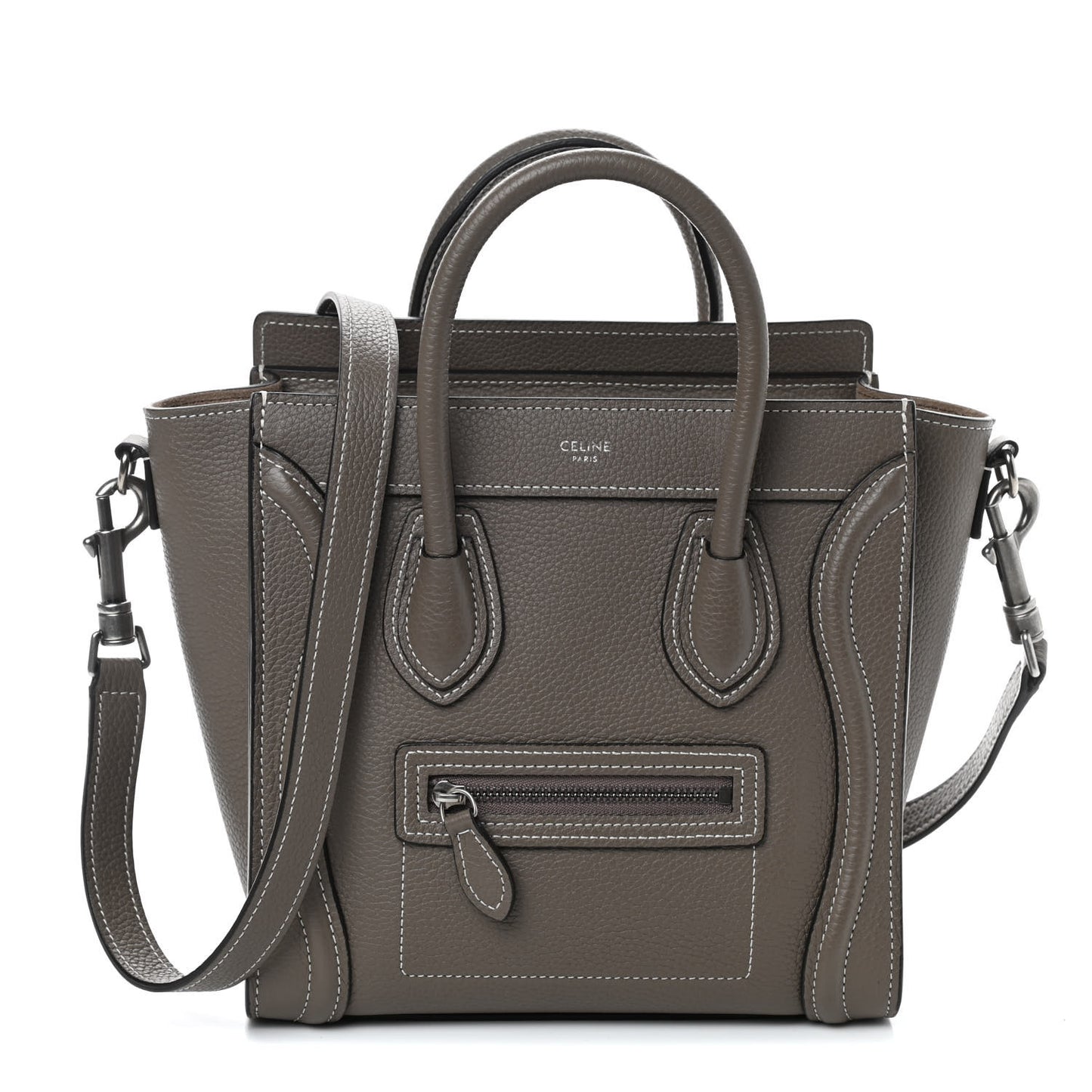Drummed Calfskin Nano Luggage Souris
