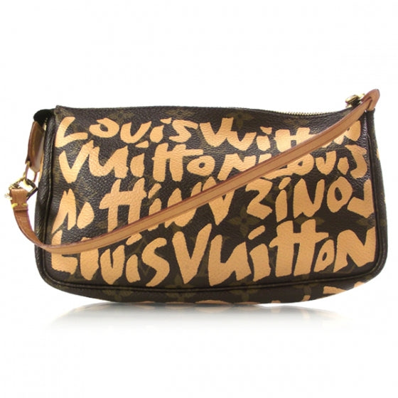 Monogram Graffiti Pochette Accessories Peach