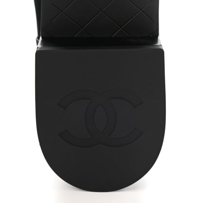 Chanel Lambskin Quilted Lace Up Combat Boots 41 Black 7 of 9