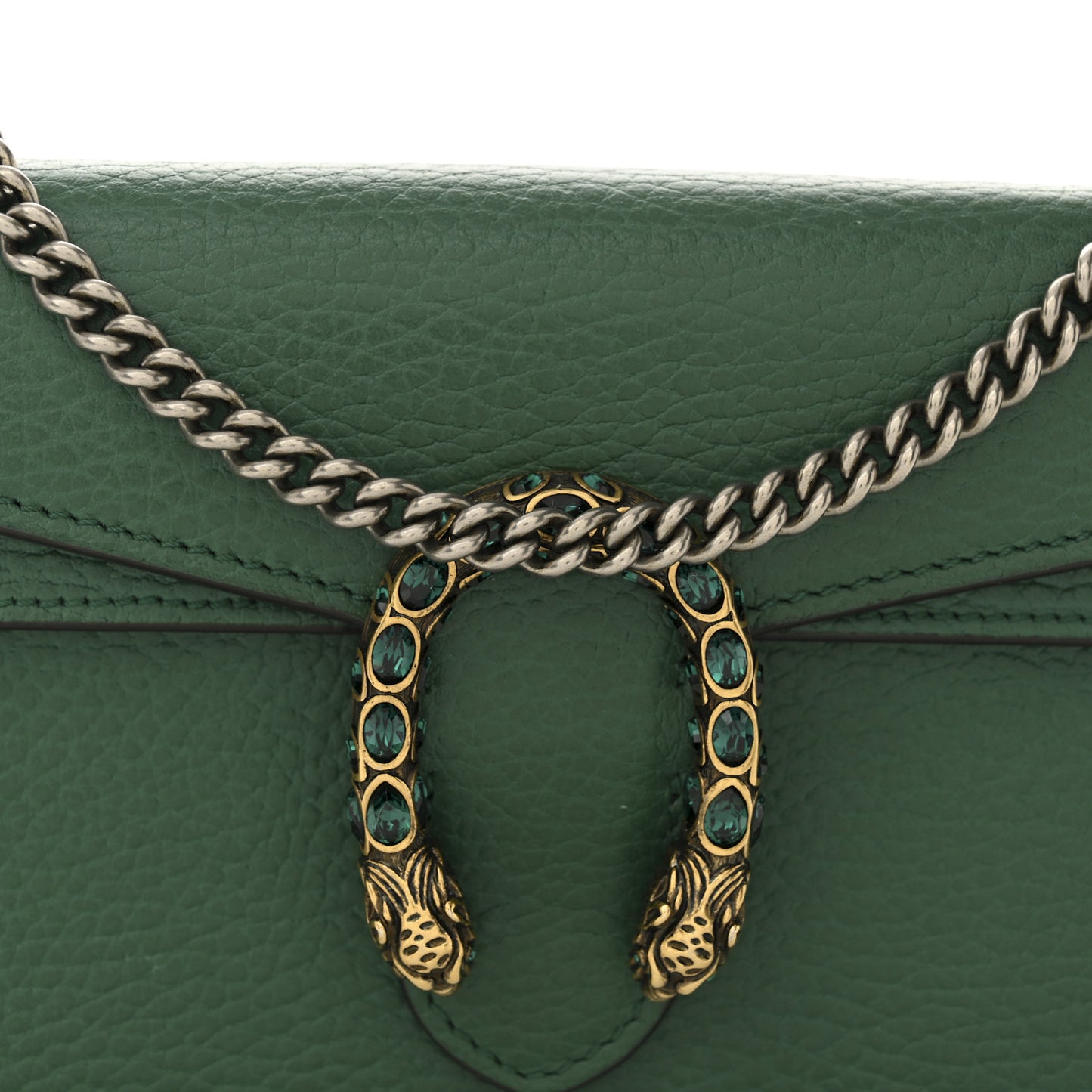 Dollar Calfskin Crystal Super Mini Dionysus Shoulder Bag Emerald