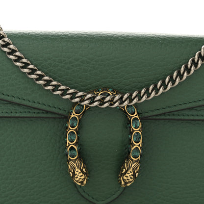 Gucci Dollar Calfskin Crystal Super Mini Dionysus Shoulder Bag Emerald 7 of 9