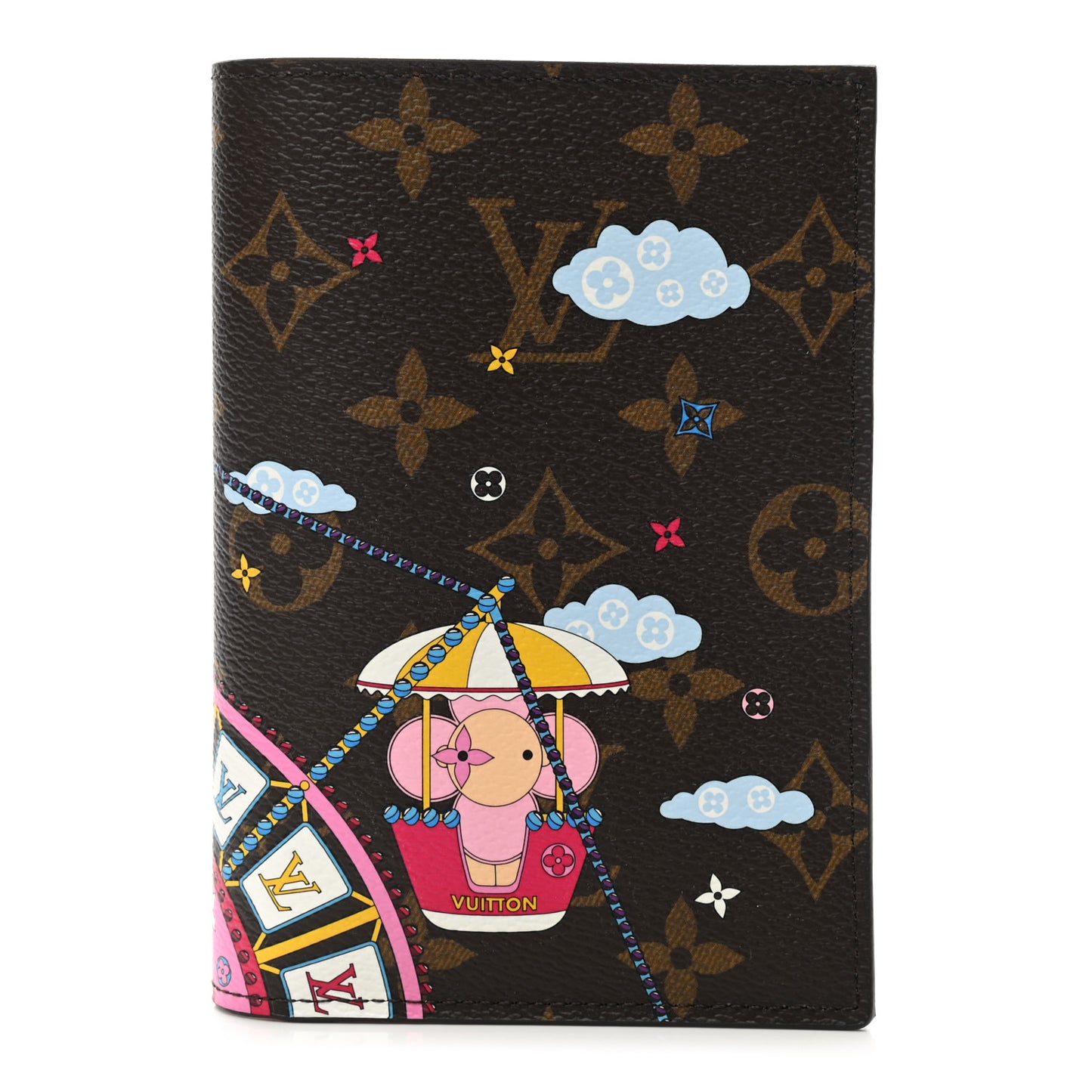 Monogram 2020 Christmas Animation Big Wheel Passport Cover Rose Ballerine