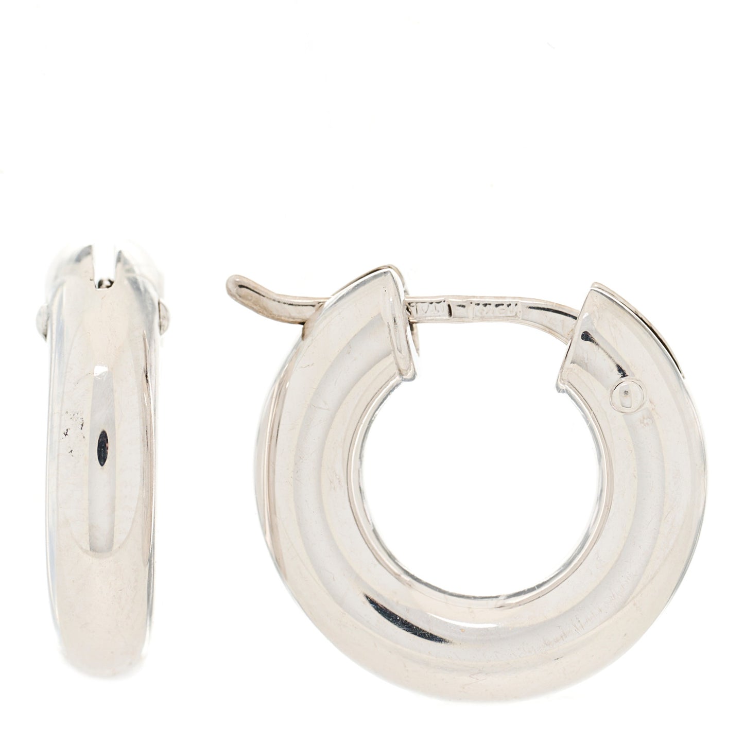18K White Gold Mini Hoop Earrings