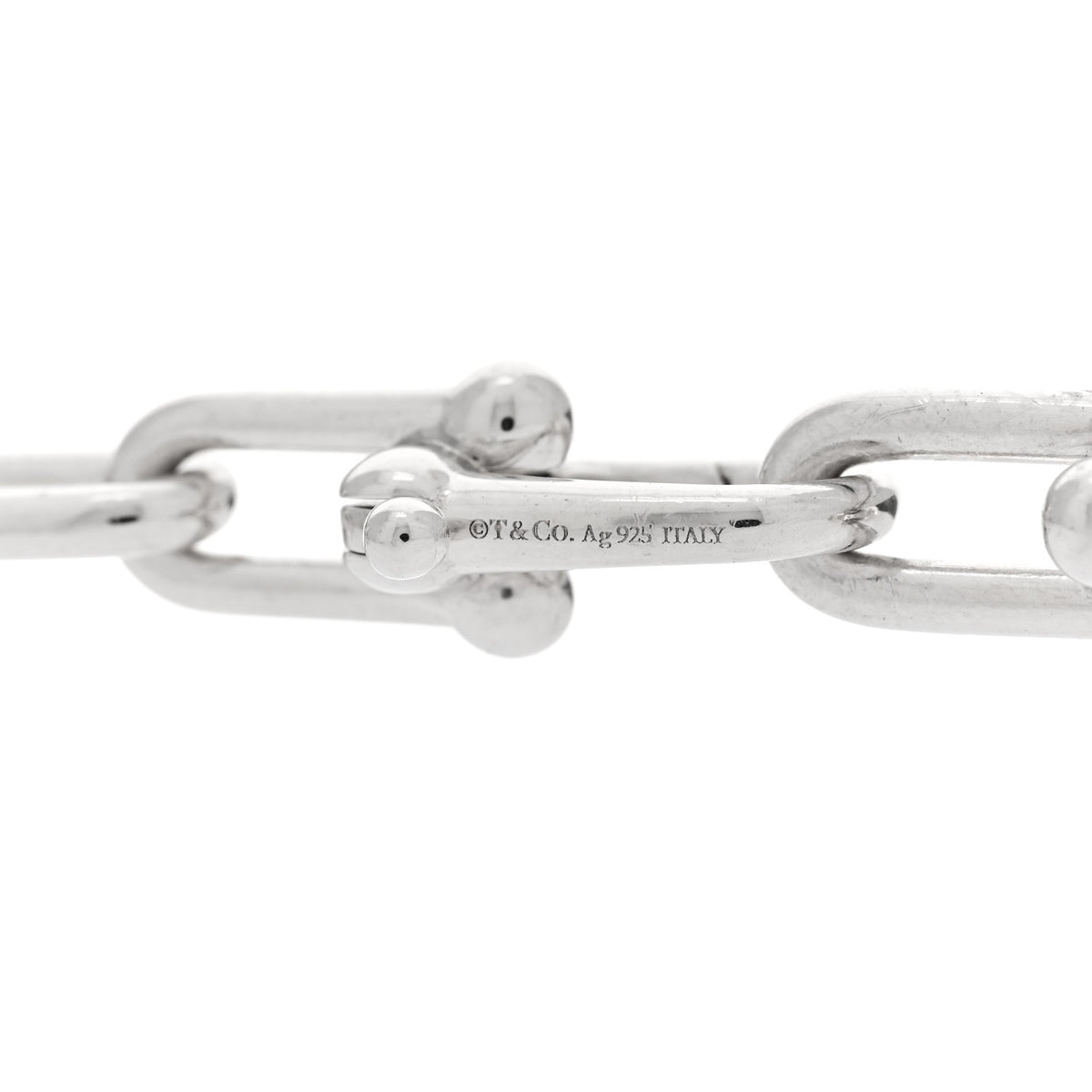 Tiffany Sterling Silver HardWear Graduated Link Necklace 4 of 6