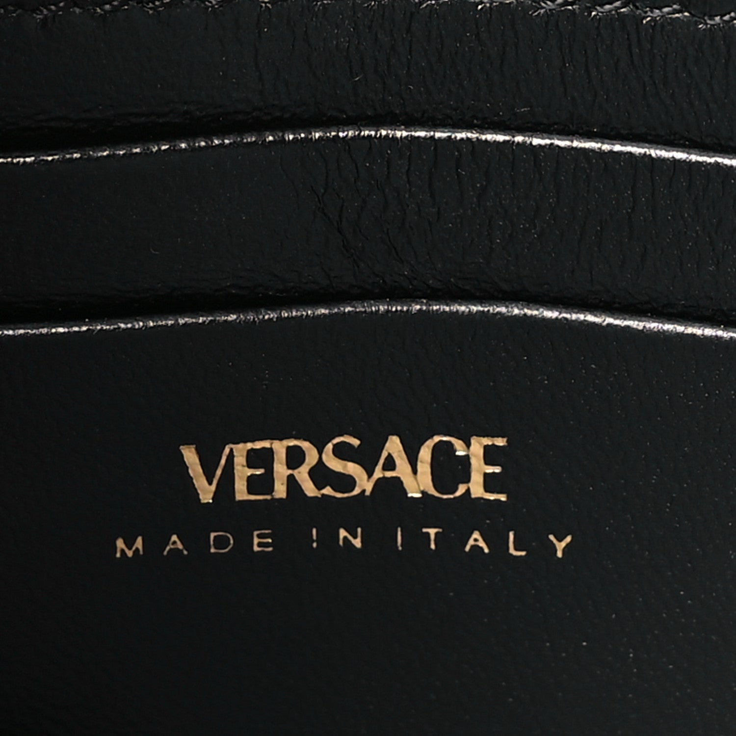 Versace Vitello Virtus Wallet on Chain Black 6 of 9
