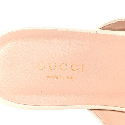 Gucci Malaga Kid Blondie Thong Sandals 37.5 Mystic White 9 of 10
