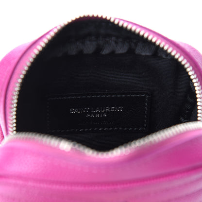 Saint Laurent Grain De Poudre Matelasse Monogram Baby Lou Camera Bag Electric Fuxia 8 of 11