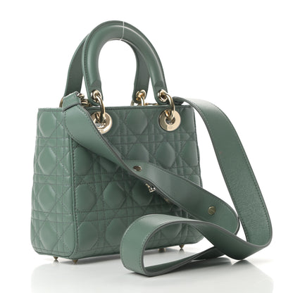 Christian Dior Lambskin Cannage Small My ABCDior Lady Dior Army Green 3 of 12