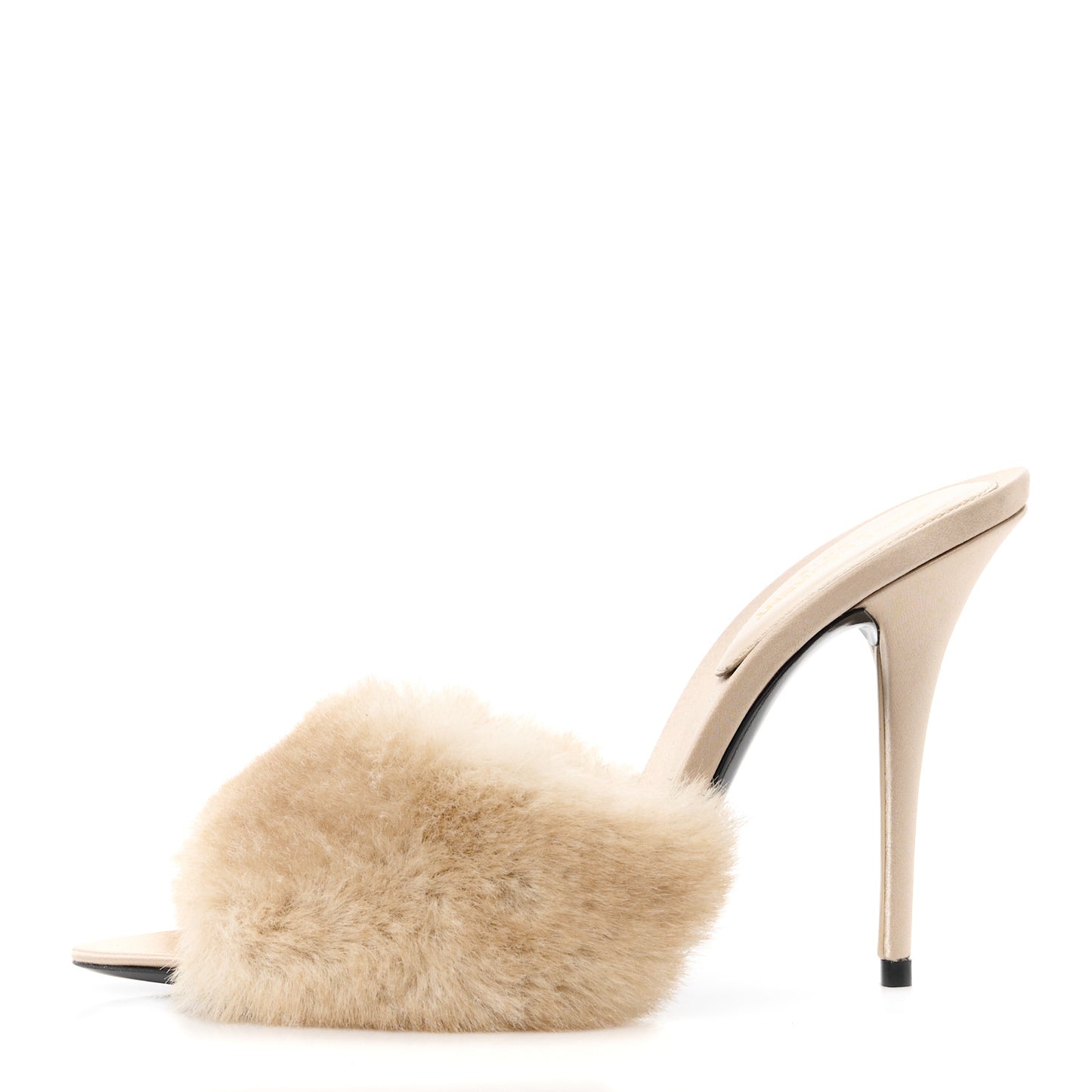 Faux Fur La 16 Mule Sandals 36.5 Light Beige