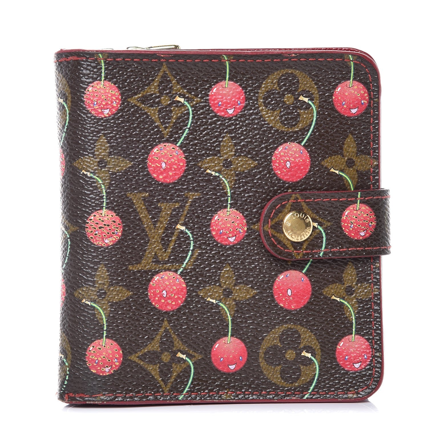 Louis Vuitton Monogram Cerises Compact Zippe Wallet 1 of 14
