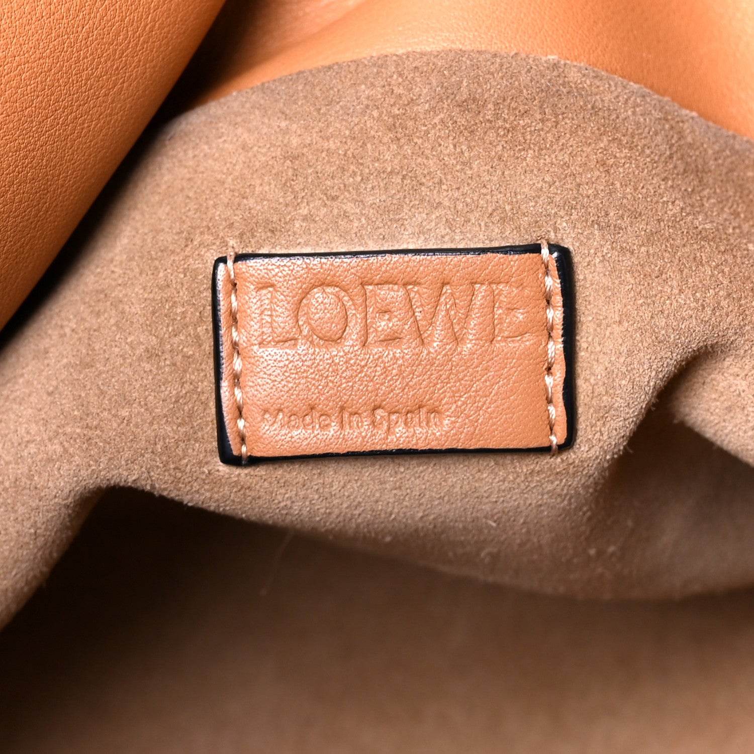 Loewe Calfskin Flamenco Knot Clutch Warm Desert 6 of 10
