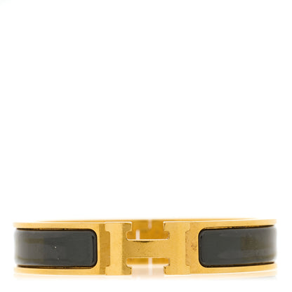 Hermes Enamel Narrow Clic Clac H Bracelet PM Black 1 of 5