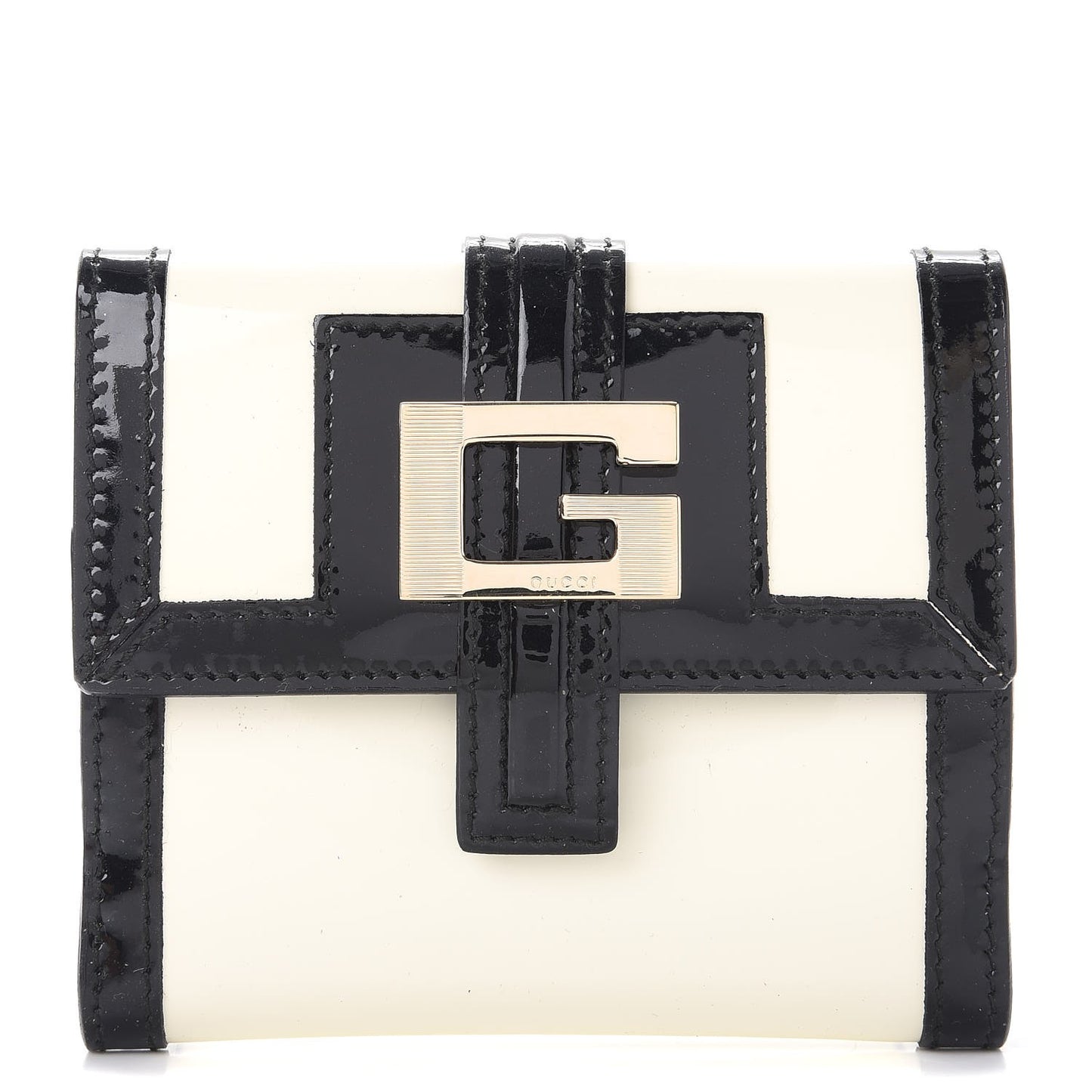 Patent G Compact Wallet White Black