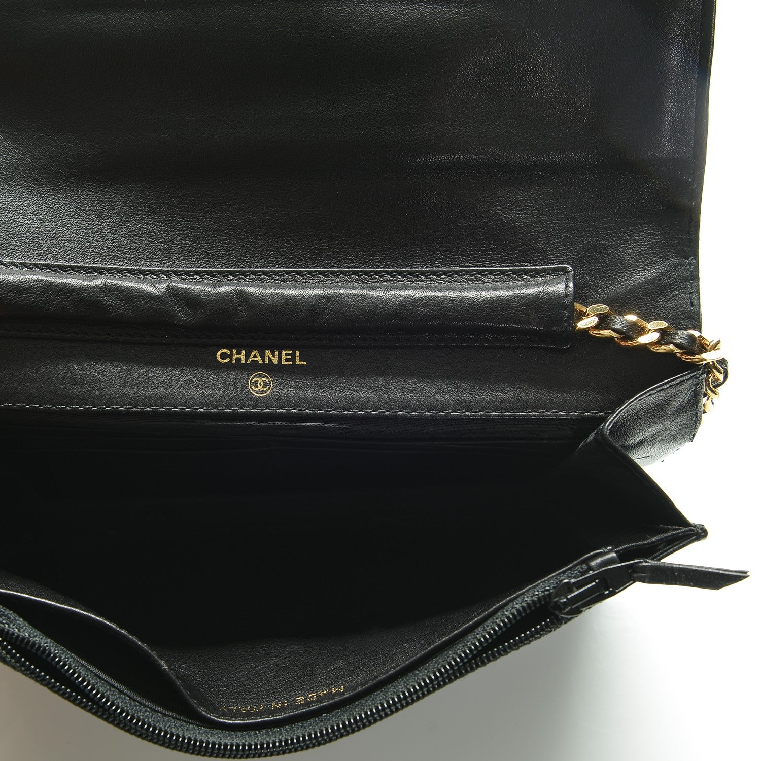 Chanel Patent Timeless CC Wallet On Chain WOC Black 5 of 7