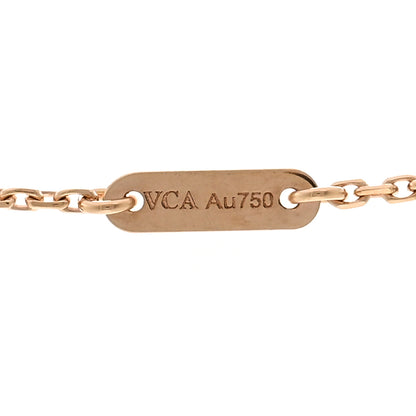 Van Cleef & Arpels 18K Rose Gold Carnelian Sweet Alhambra Heart Pendant Necklace 4 of 6