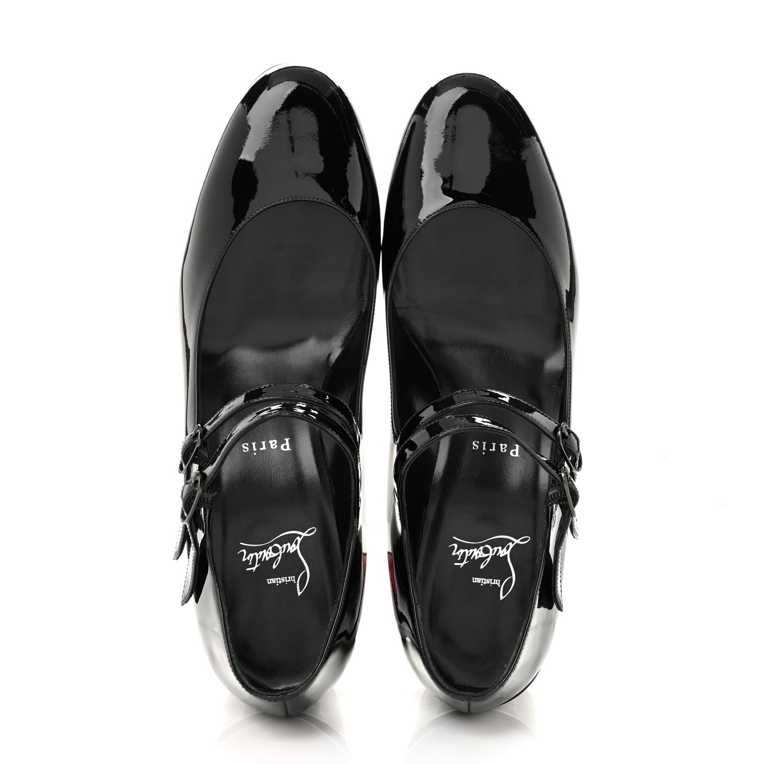 Christian Louboutin Patent Miss Jane Mary Janes 55 Pumps 39.5 Black 2 of 8