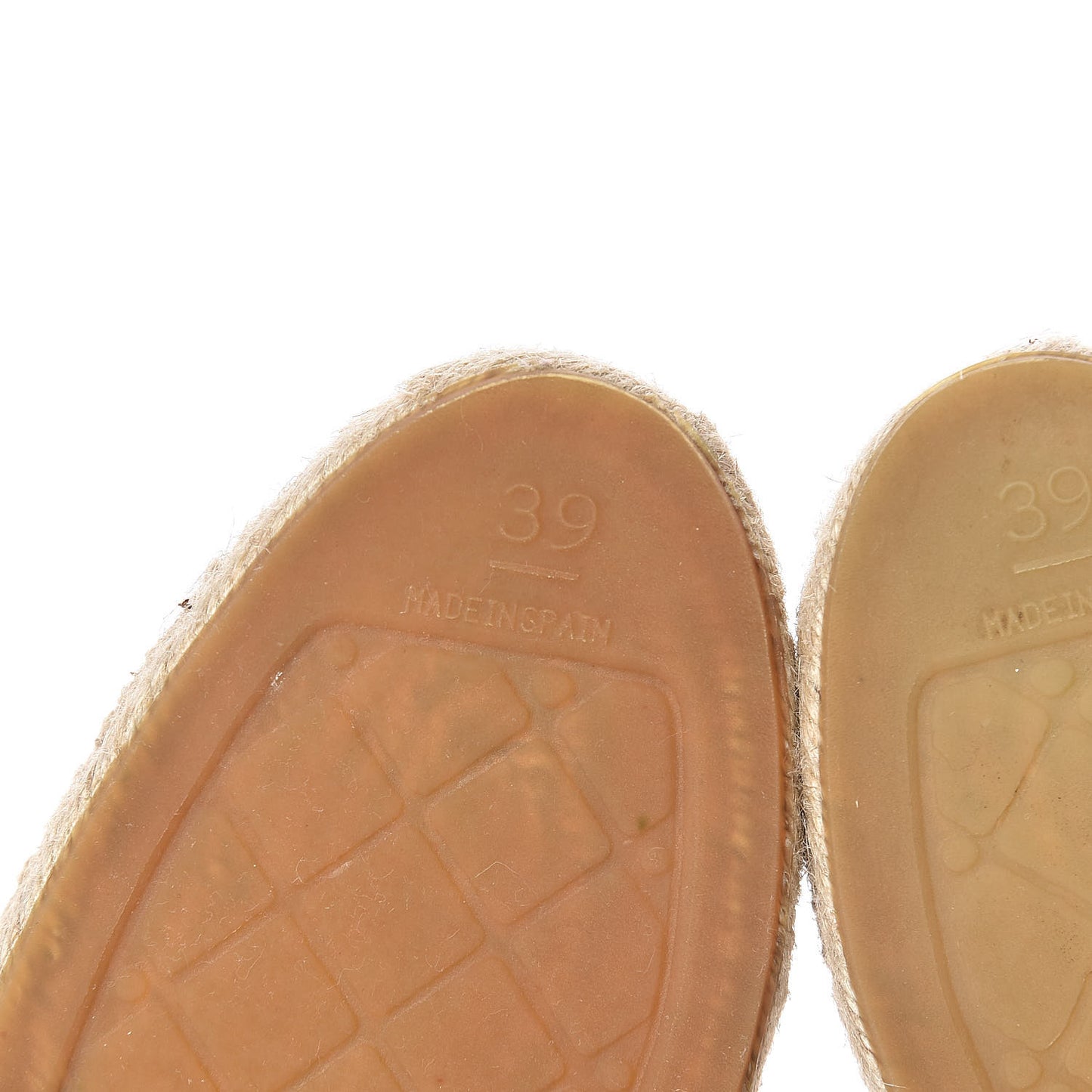 Lambskin CC Espadrilles 39 Beige Black
