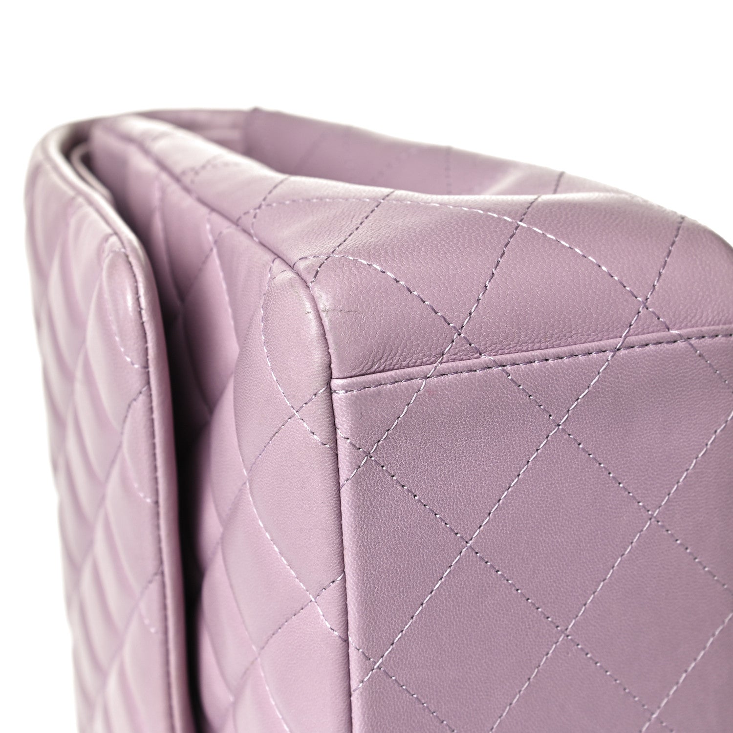 Chanel Lambskin Quilted Maxi Double Flap Purple 12 of 16