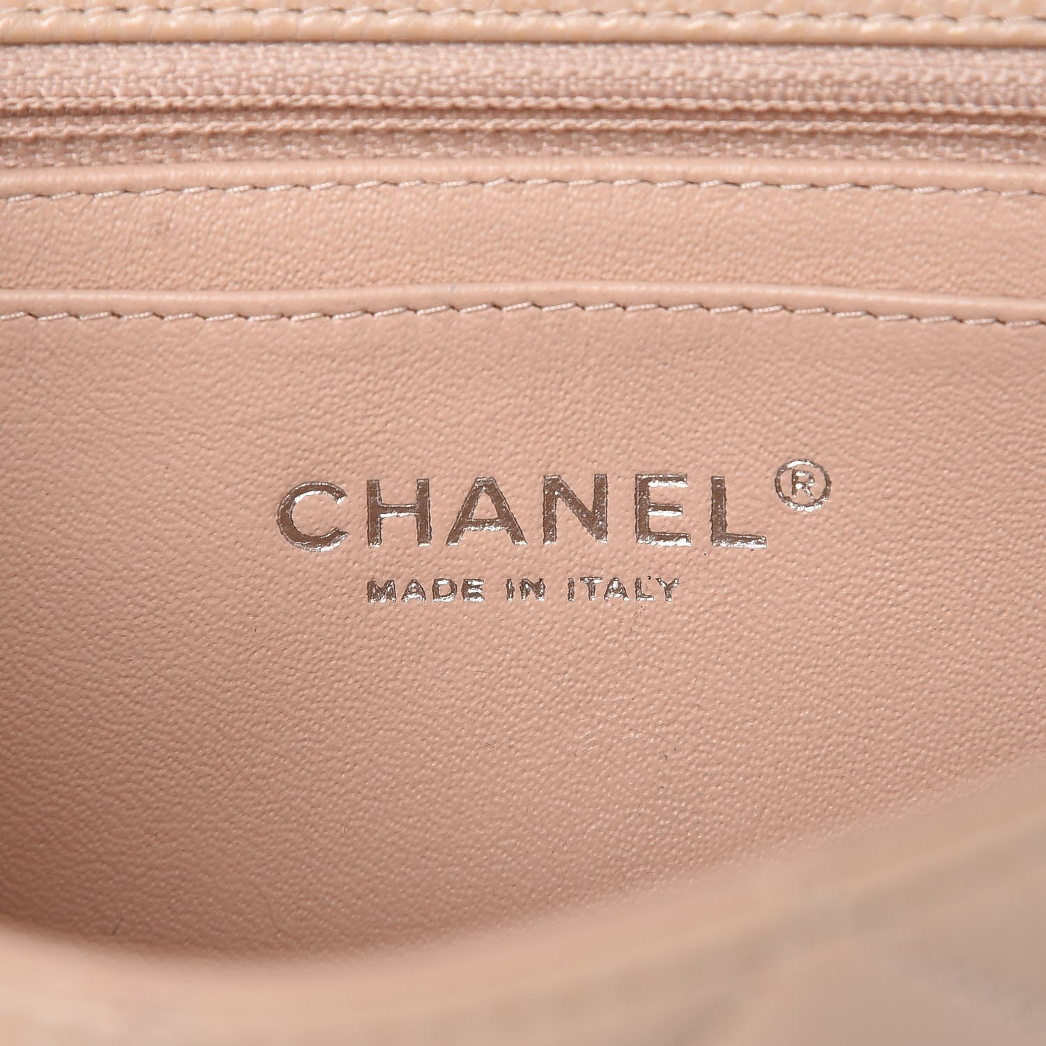 Chanel Caviar Quilted Mini Rectangular Flap Light Beige 6 of 12