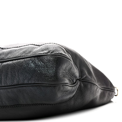 Gucci Pebbled Calfskin Medium New Jackie Shoulder Bag Black 10 of 10