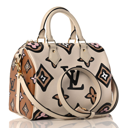 Louis Vuitton Monogram Giant Wild At Heart Speedy Bandouliere 25 Creme 3 of 10