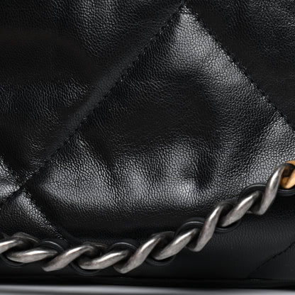 Chanel Goatskin Quilted Medium Chanel 19 Flap Black 8 of 10