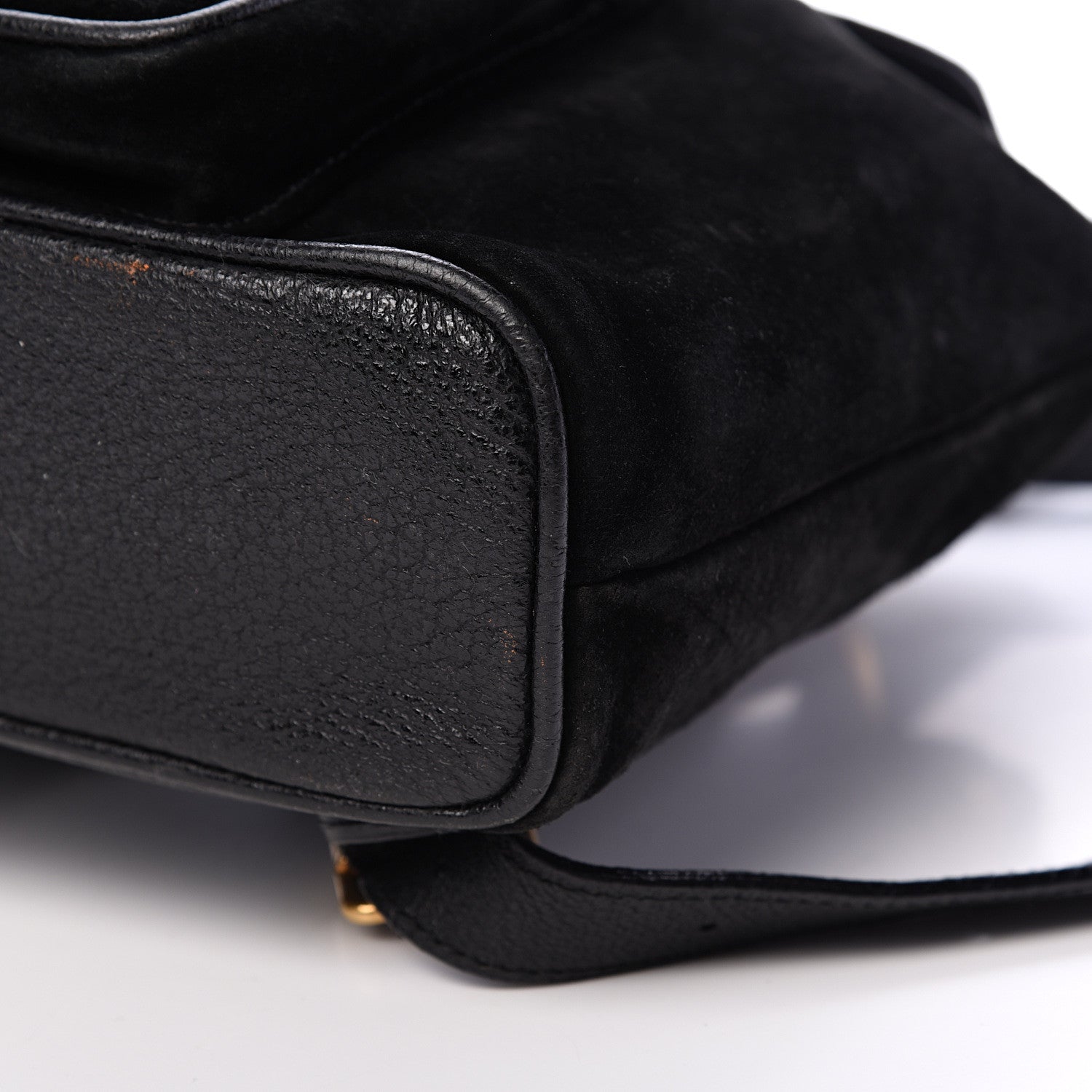 Gucci Calfskin Suede Bamboo Backpack Black 8 of 10