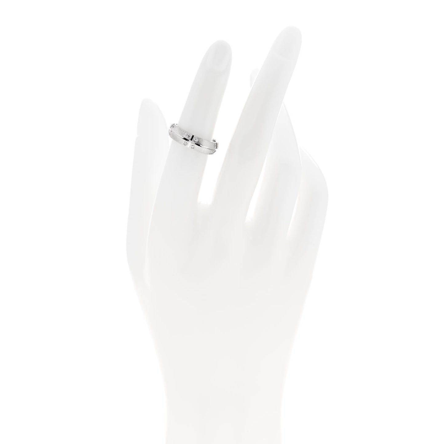 18K White Gold Diamond Streamerica Ring 49 5