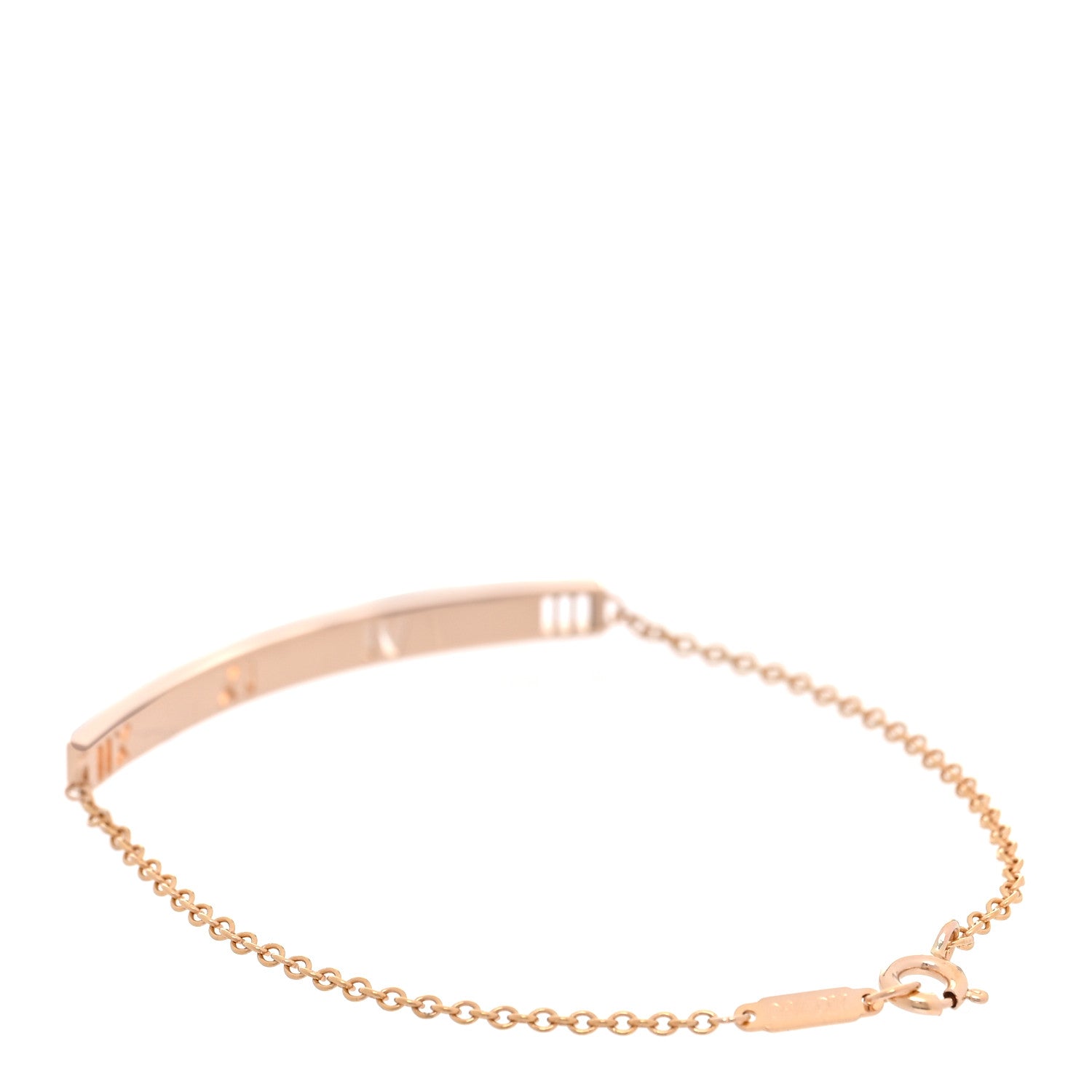 Tiffany 18K Rose Gold Diamond Atlas Bar Pierced Bracelet 3 of 6