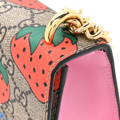 Gucci GG Supreme Monogram Strawberry Small Padlock Shoulder Bag 13 of 14