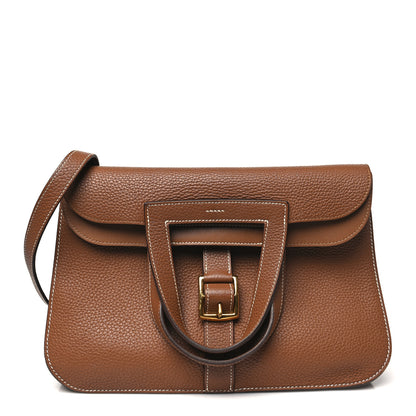Hermes Taurillon Clemence Halzan 31 Gold 1 of 9