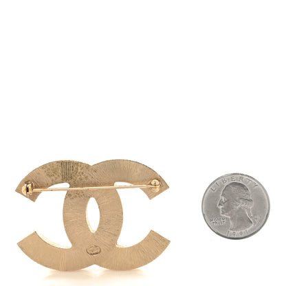 Chanel Pearl Enamel CC Brooch Black Gold 2 of 3