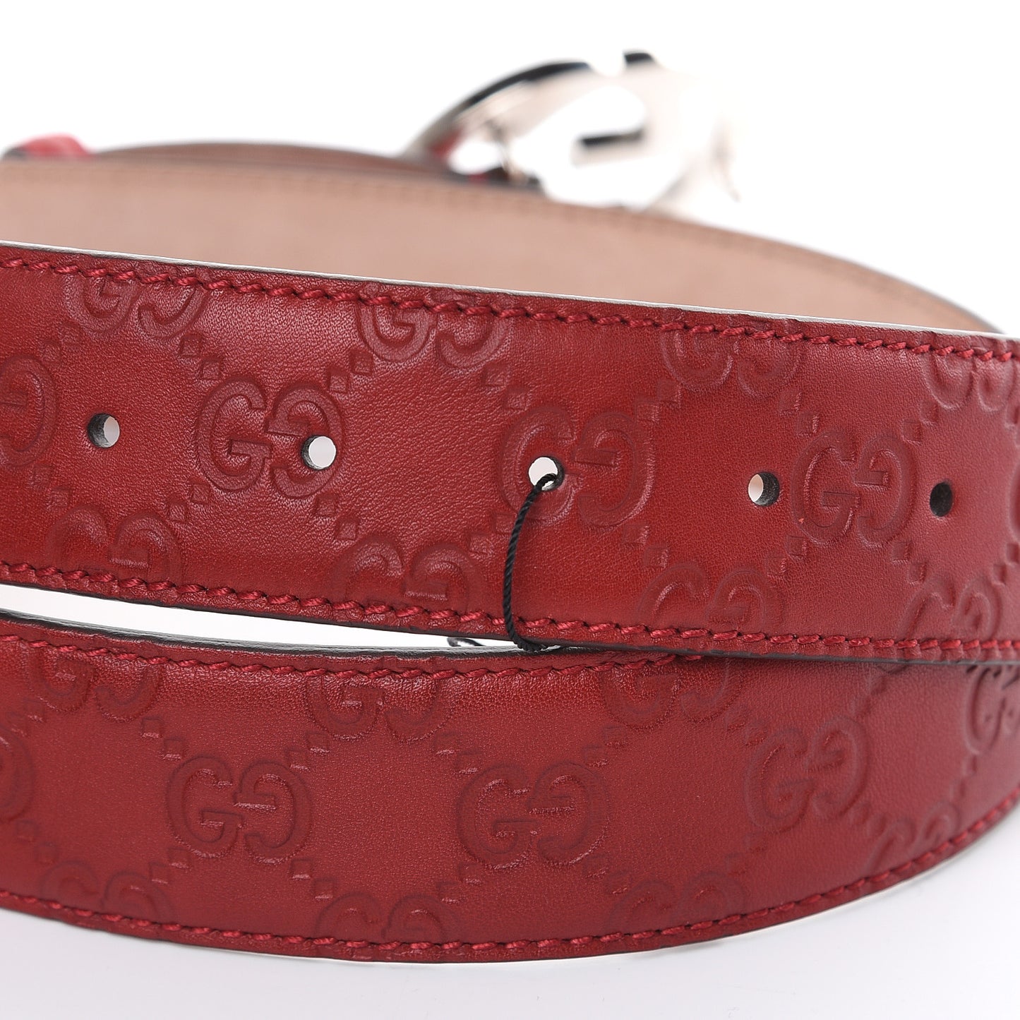 Guccissima Interlocking G 40mm Belt 90 36 Red